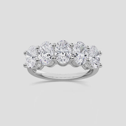 OVAL 5 STONE RING