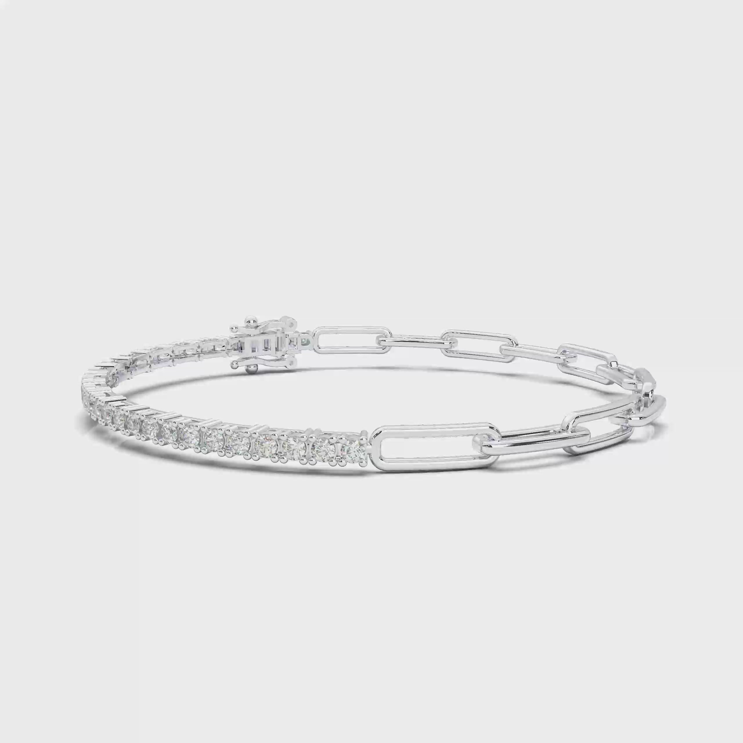ROUND HALF TENNIS BRACELET