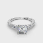 ASSCHER CATHEDRAL RING