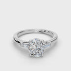 OVAL BAGUETTE THREE STONE RING