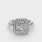 ASSCHER HALO WITH PAVE RING
