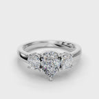 PEAR 3 STONE RING
