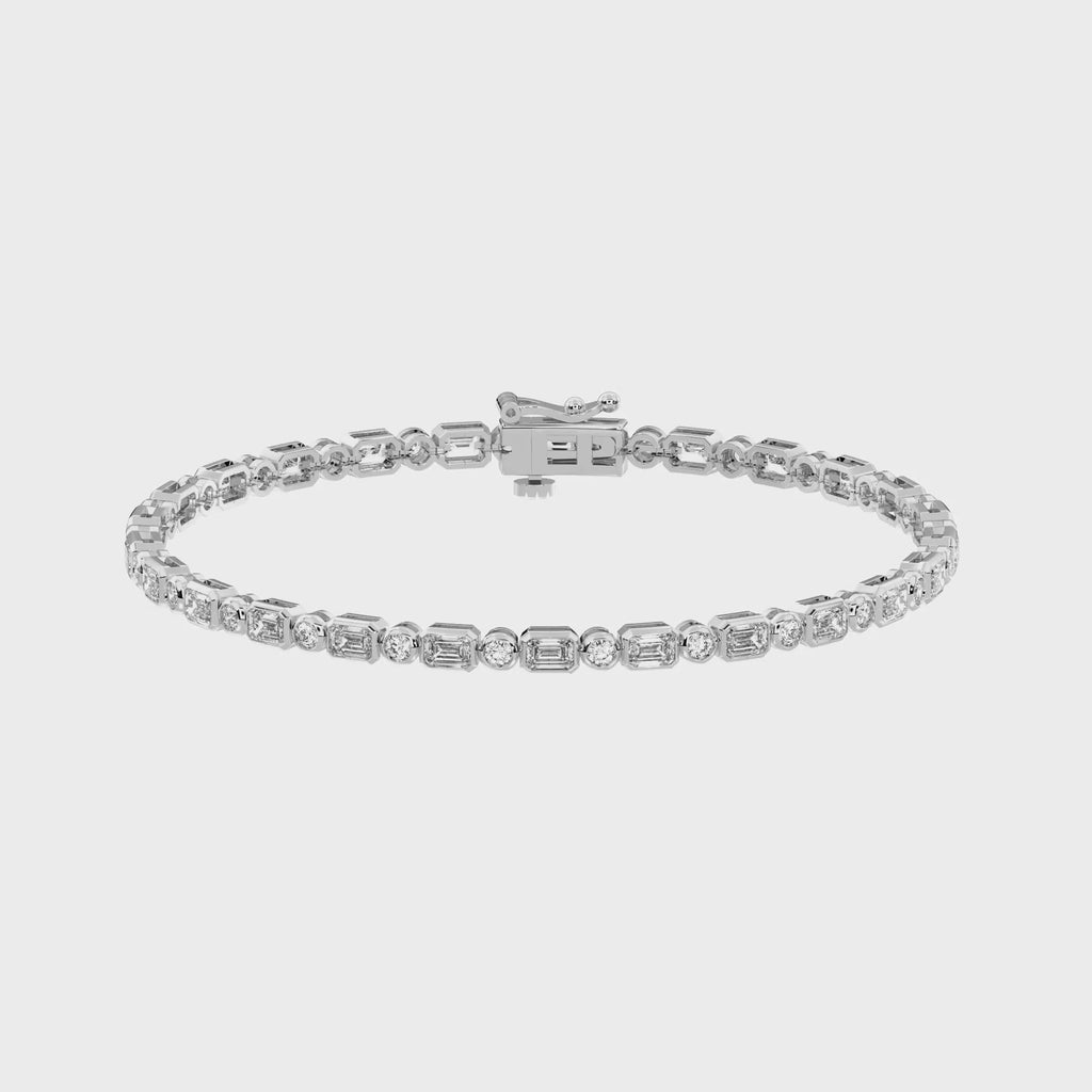 ROUND-EMERALD TENNIS BRACELET