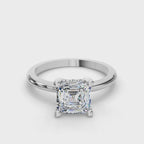 ASSCHER HIDDEN HALO RING
