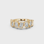 MULTI-SHAPE BEZEL WEDDING BAND