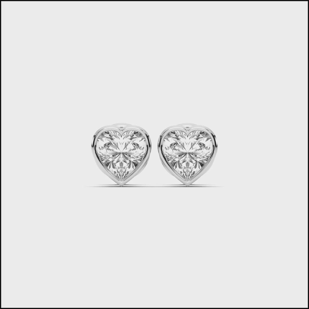 HEART BEZEL EARRINGS