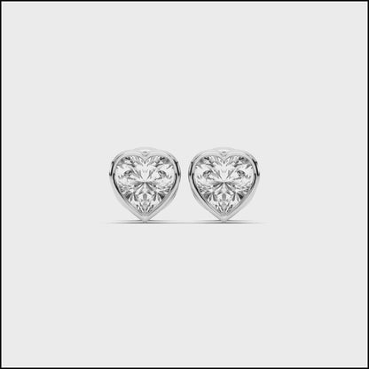 HEART BEZEL EARRINGS