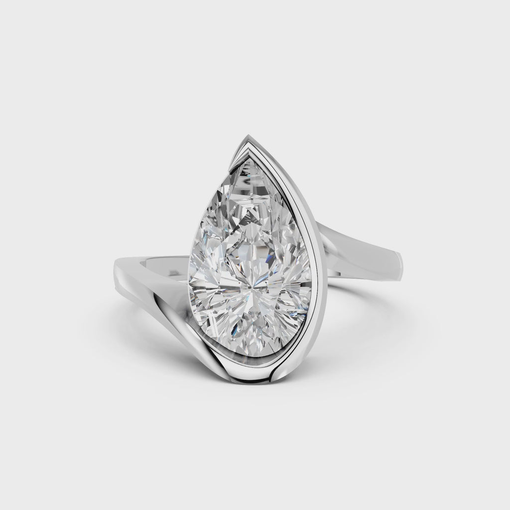 PEAR FANCY SOLITAIRE RING