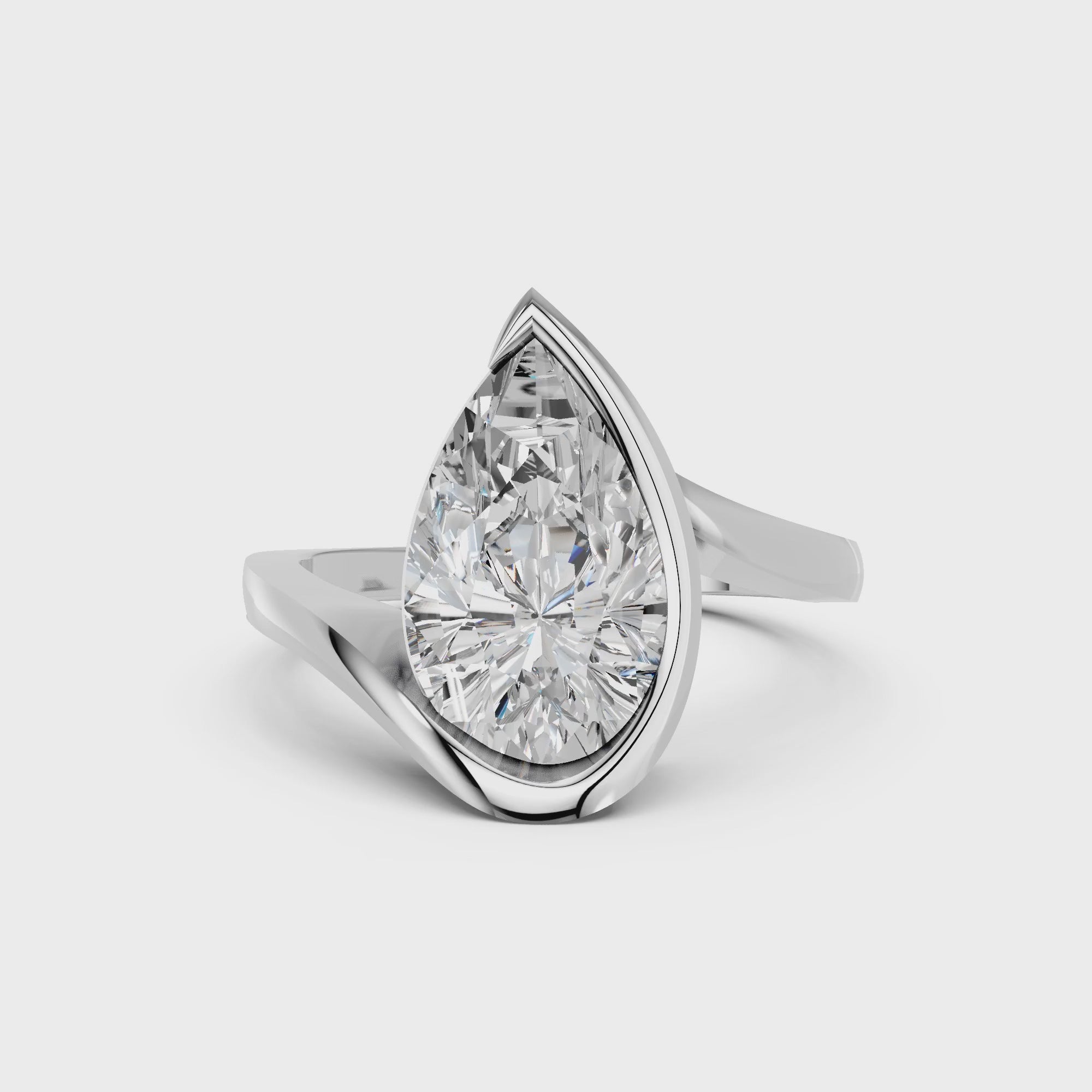 PEAR FANCY SOLITAIRE RING
