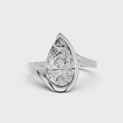 PEAR FANCY SOLITAIRE RING