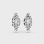 MARQUISE V PRONG BASKET EARRINGS