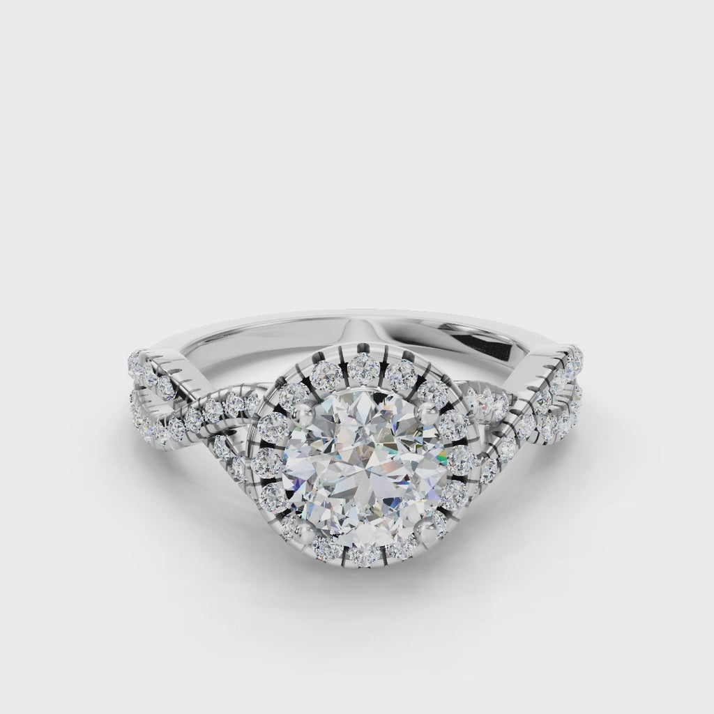 ROUND NATURE INSPIRED HALO RING