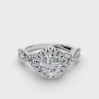 ROUND NATURE INSPIRED HALO RING