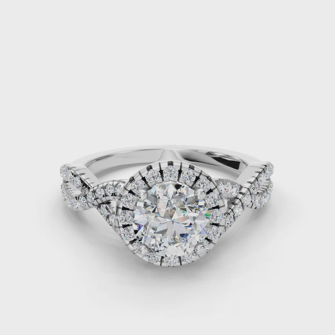 ROUND NATURE INSPIRED HALO RING