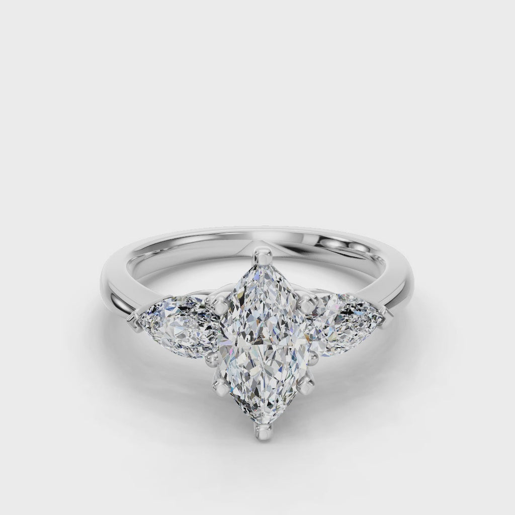 MARQUISE 3 STONE RING