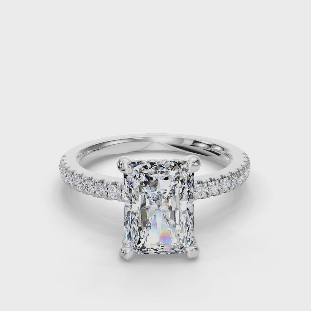 RADIANT PAVE WITH HIDDEN HALO RING