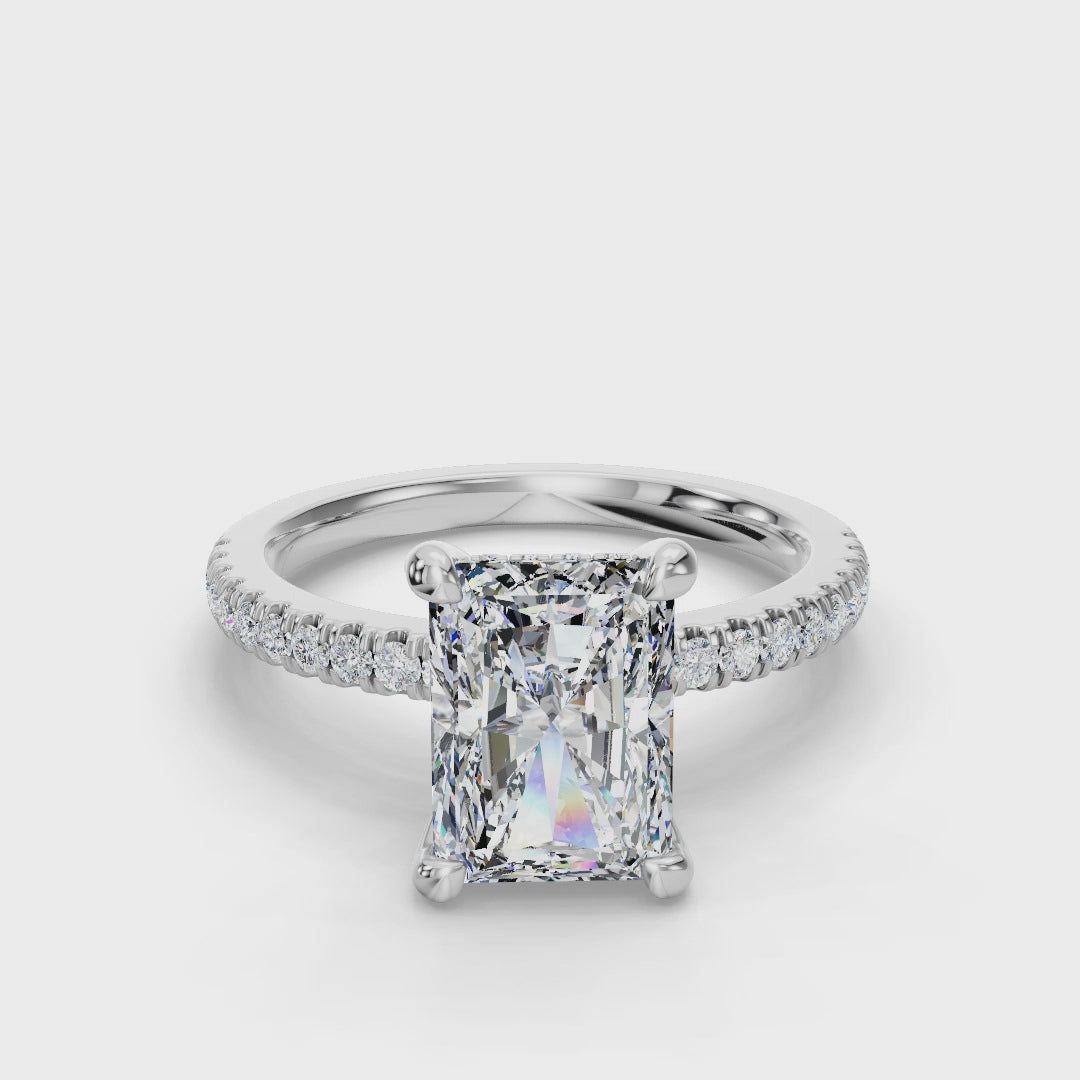 RADIANT PAVE WITH HIDDEN HALO RING