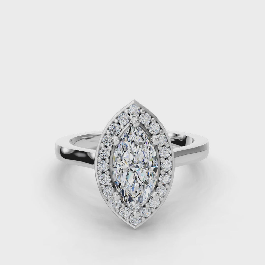 MARQUISE HALO RING