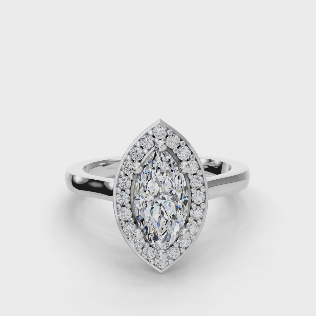 MARQUISE HALO RING