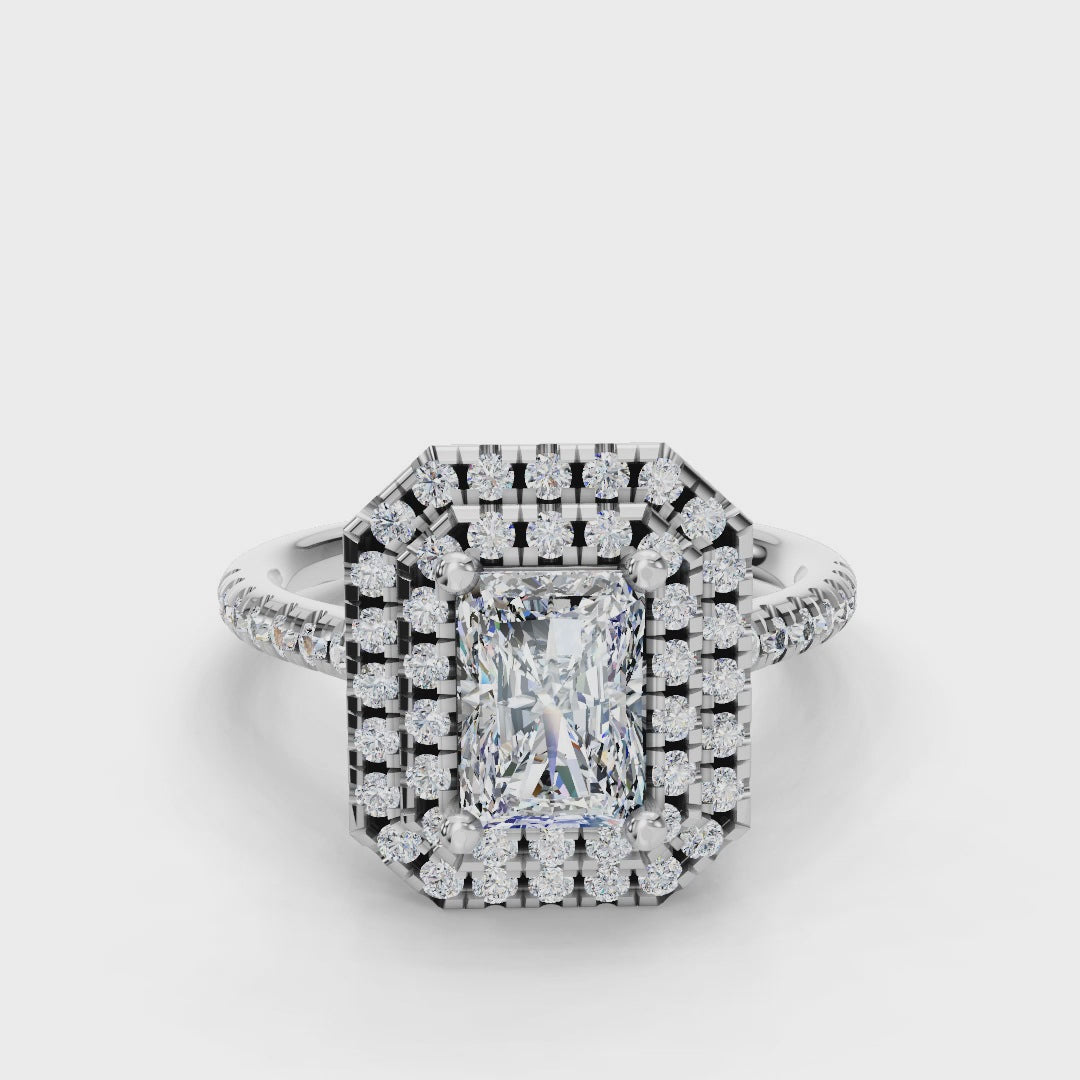 RADIANT HALO WITH PAVE RING