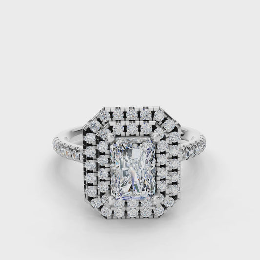 RADIANT HALO WITH PAVE RING