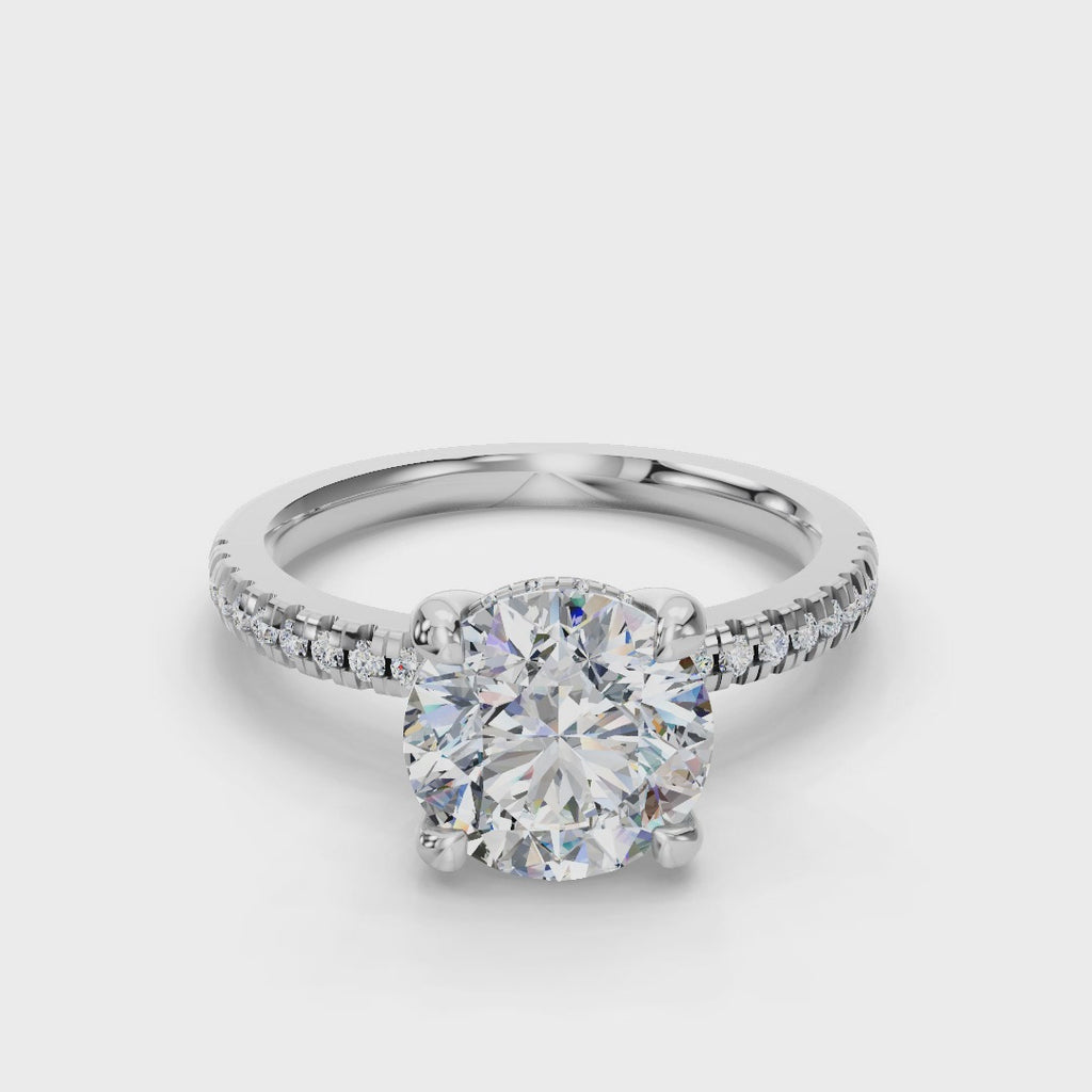 ROUND PAVE WITH HIDDEN HALO RING