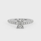 EMERALD PAVE WITH HIDDEN HALO RING