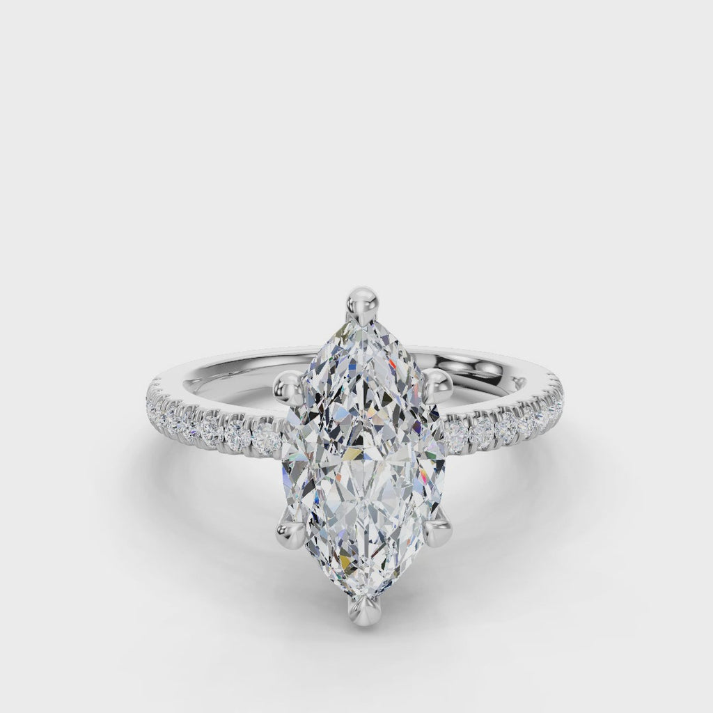 MARQUISE PAVE WITH HIDDEN HALO RING