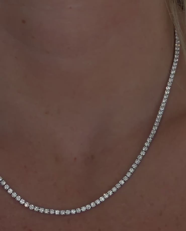 ROUND MINI TENNIS NECKLACE