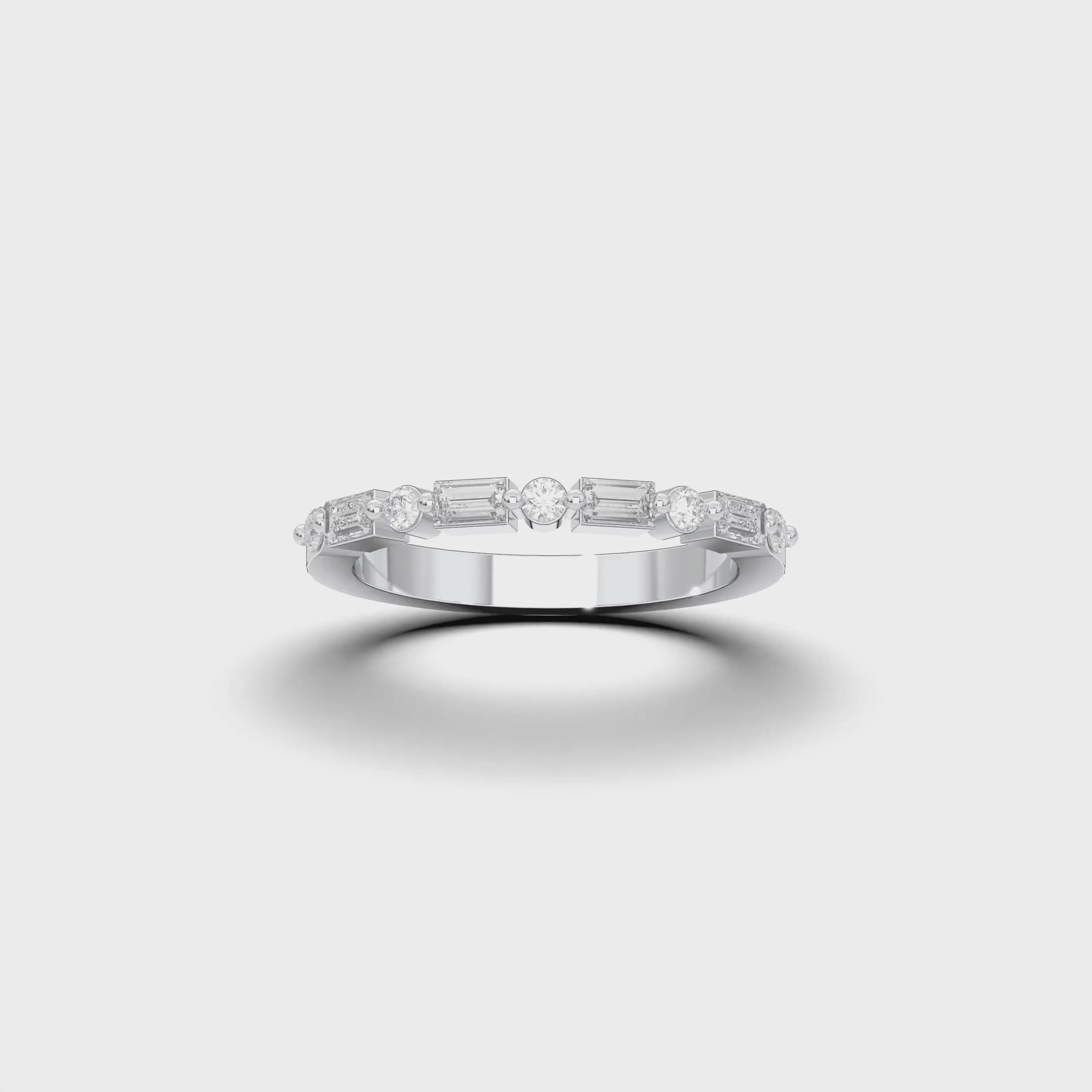 ROUND BAGUETTE WEDDING BAND
