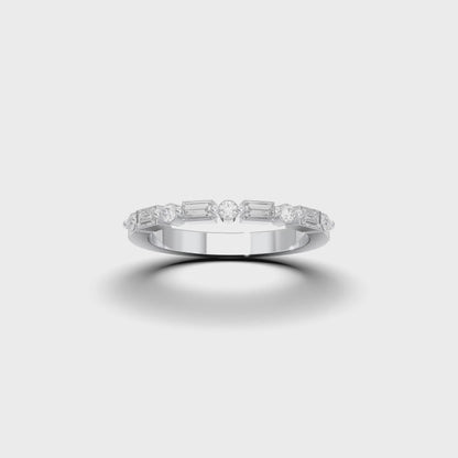 ROUND BAGUETTE WEDDING BAND