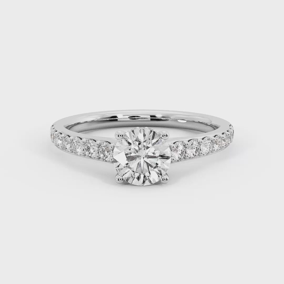 ROUND PAVE WITH HIDDEN HALO RING