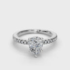 PEAR PAVE RING