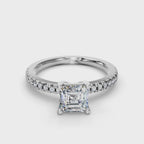 ASSCHER PAVE RING