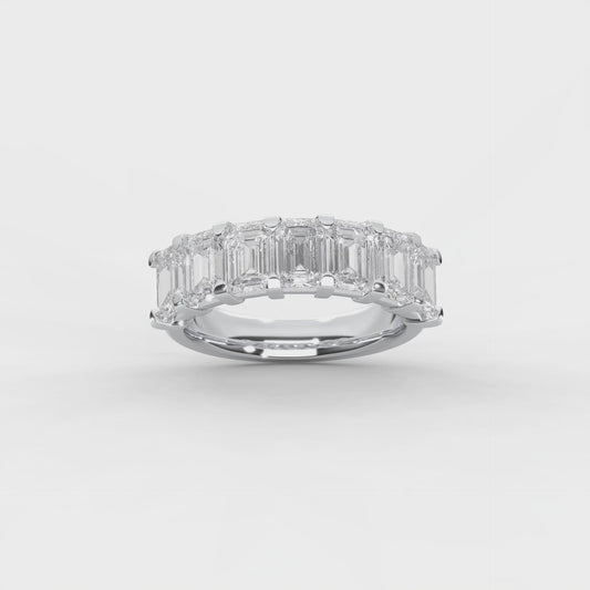 EMERALD 7 STONE RING