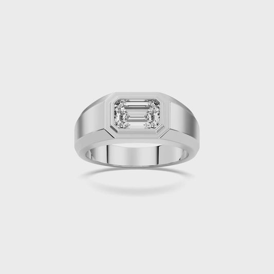 EMERALD MENS RING
