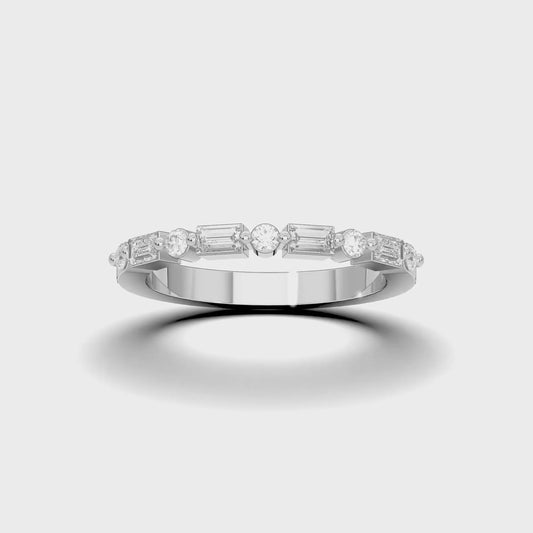TWO STONE WEDDING BAND