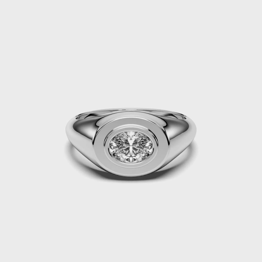 OVAL MENS RING