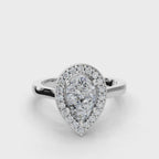 PEAR HALO RING