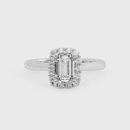 EMERALD HALO WITH HIDDEN HALO RING