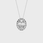 OVAL HALO PENDANT