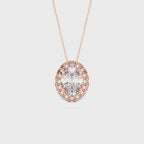 OVAL HALO PENDANT