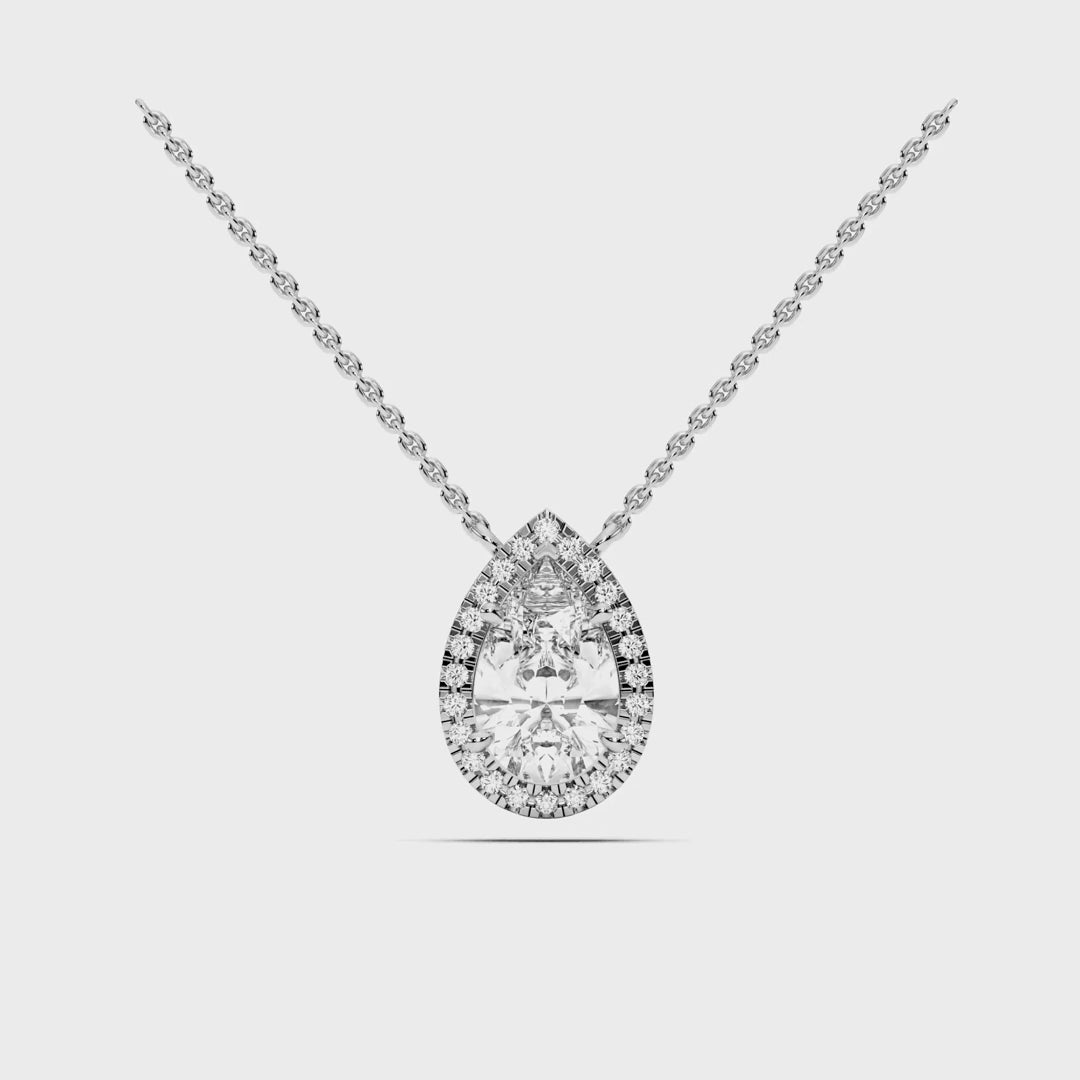 PEAR HALO PENDANT