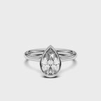 PEAR BEZEL RING