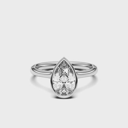 PEAR BEZEL RING
