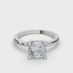 CUSHION HIDDEN HALO RING