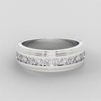 ROUND 12 STONE MENS RING