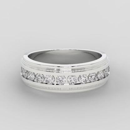 ROUND 12 STONE MENS RING