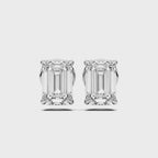 EMRALD 4 PRONG BASKET EARRINGS