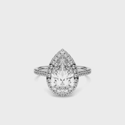 PEAR FLUSH SET RING
